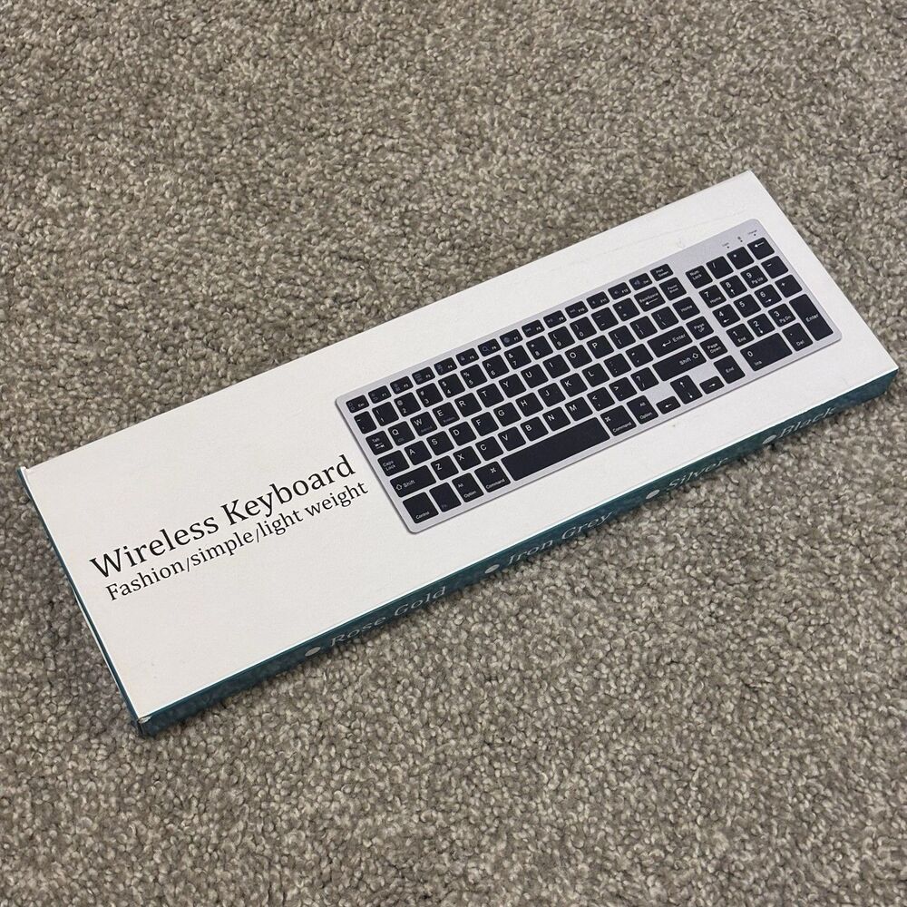Jelly Comb Mac Compatible Wireless Keyboard w/ Number Numerical Pad NIB